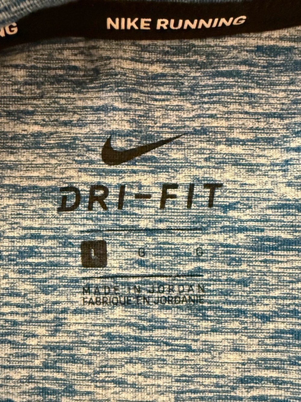 Nike Running Men’s Dri-FIT 1/2 Zip Teal Space Dye L - Picture 12 of 14